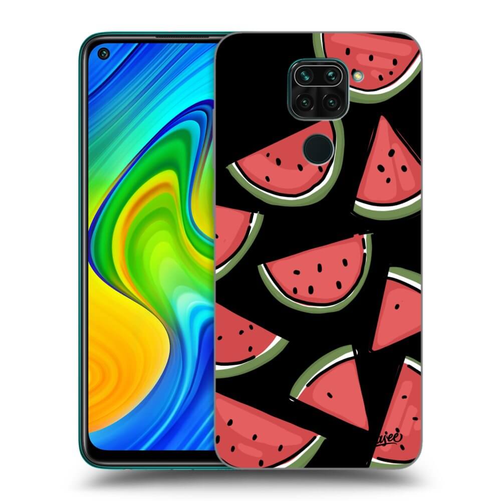 Picasee Xiaomi Redmi Note 9 Hülle - Schwarzes Silikon - Melone