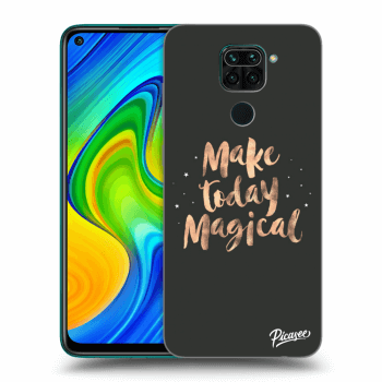 Picasee Xiaomi Redmi Note 9 Hülle - Schwarzes Silikon - Make today Magical