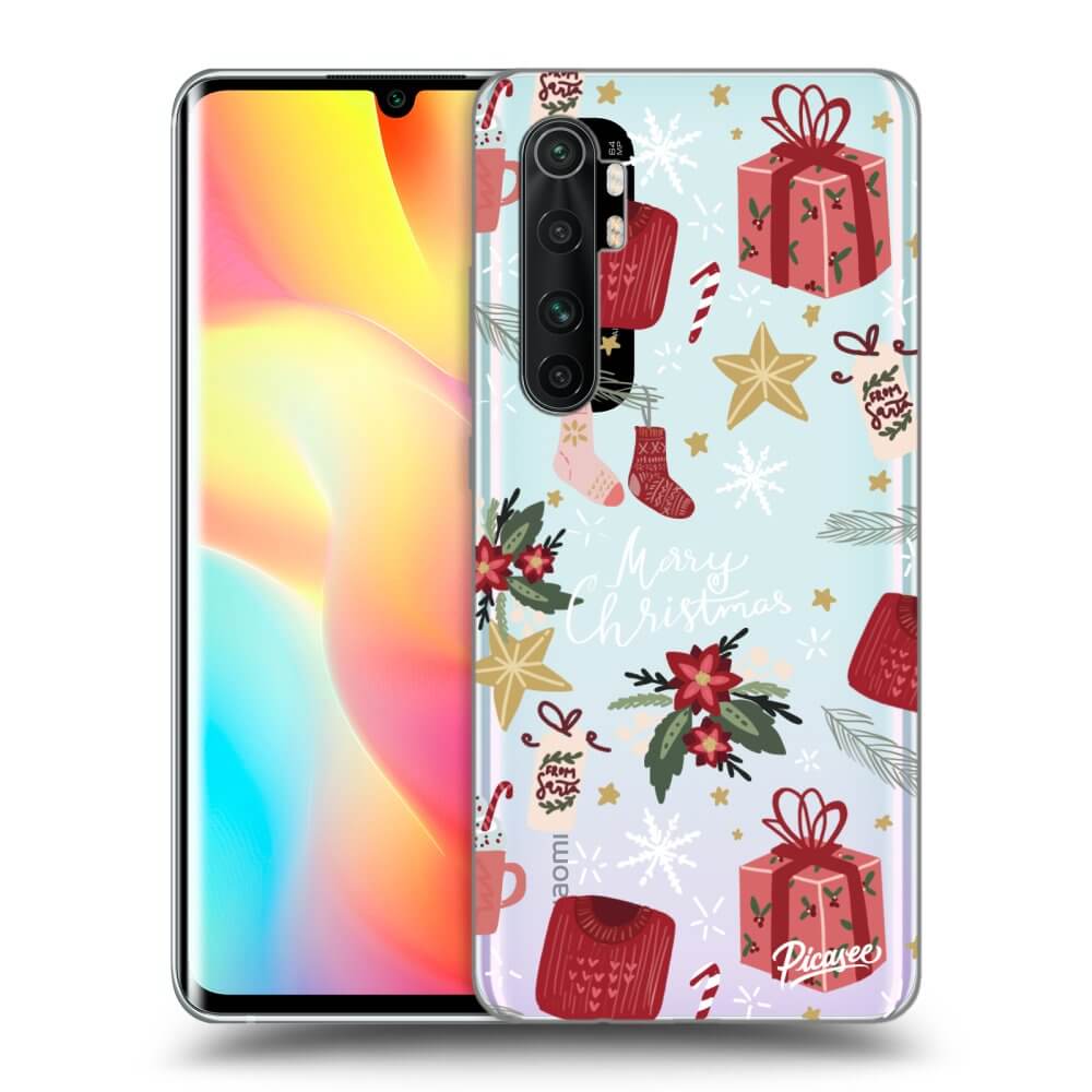 Picasee Xiaomi Mi Note 10 Lite Hülle - Transparentes Silikon - Christmas
