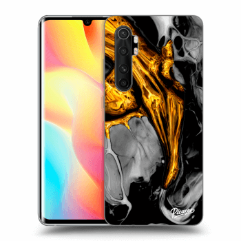 Picasee Xiaomi Mi Note 10 Lite Hülle - Transparentes Silikon - Black Gold