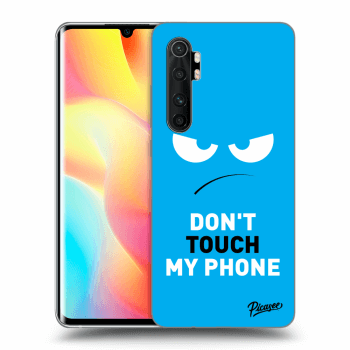 Picasee Xiaomi Mi Note 10 Lite Hülle - Schwarzes Silikon - Angry Eyes - Blue