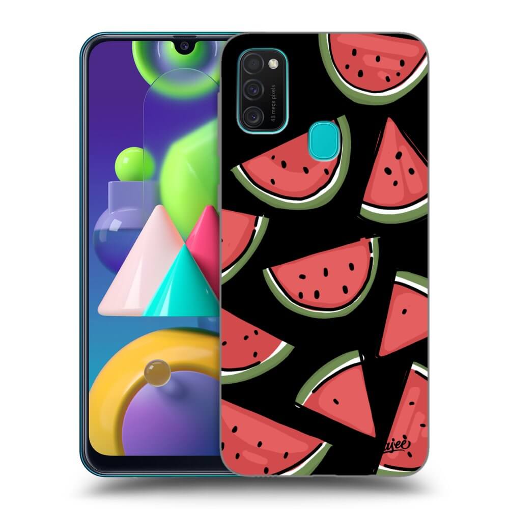 Picasee Samsung Galaxy M21 M215F Hülle - Schwarzes Silikon - Melone