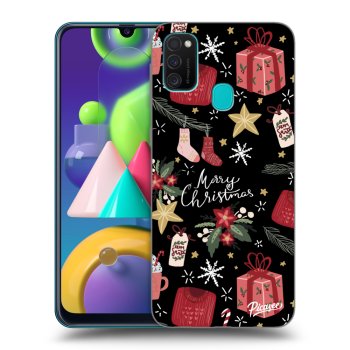 Picasee Samsung Galaxy M21 M215F Hülle - Schwarzes Silikon - Christmas