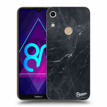 Picasee Honor 8A Hülle - Transparentes Silikon - Black marble