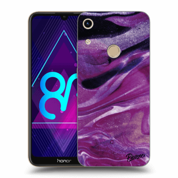 Picasee Honor 8A Hülle - Transparentes Silikon - Purple glitter