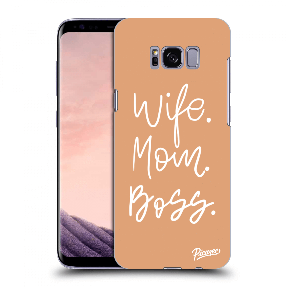 Picasee Samsung Galaxy S8 G950F Hülle - Schwarzes Silikon - Boss Mama