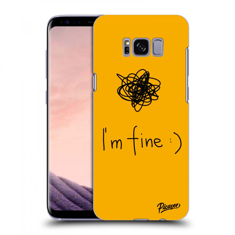 Picasee Samsung Galaxy S8 G950F Hülle - Schwarzes Silikon - I am fine
