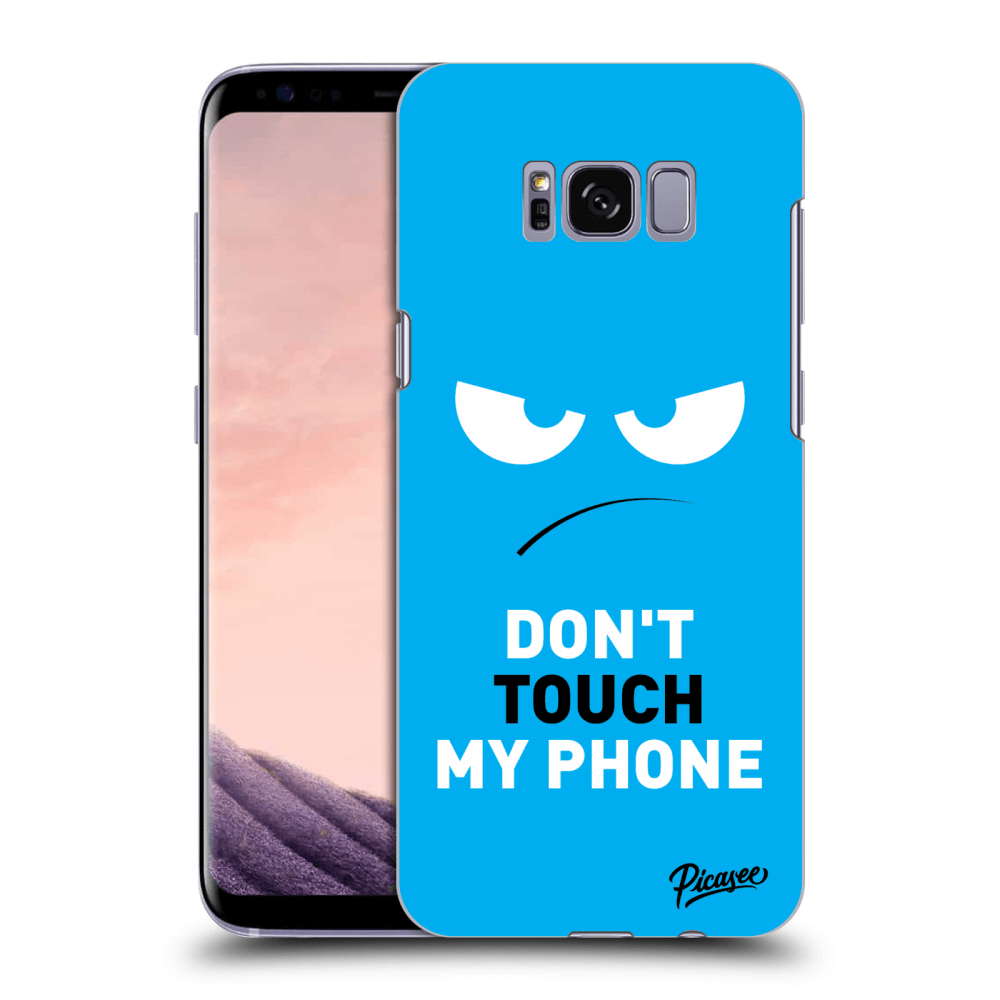 Picasee Samsung Galaxy S8 G950F Hülle - Schwarzes Silikon - Angry Eyes - Blue