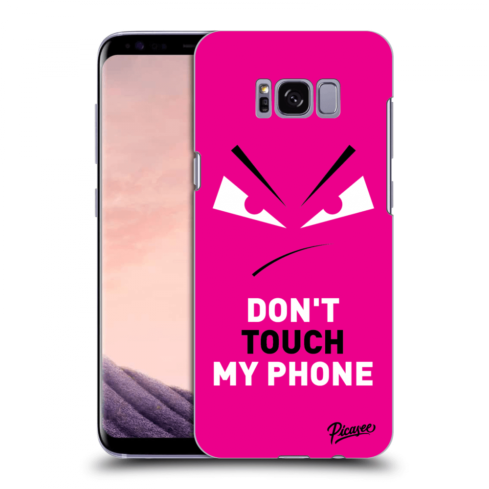 Picasee Samsung Galaxy S8 G950F Hülle - Schwarzes Silikon - Evil Eye - Pink
