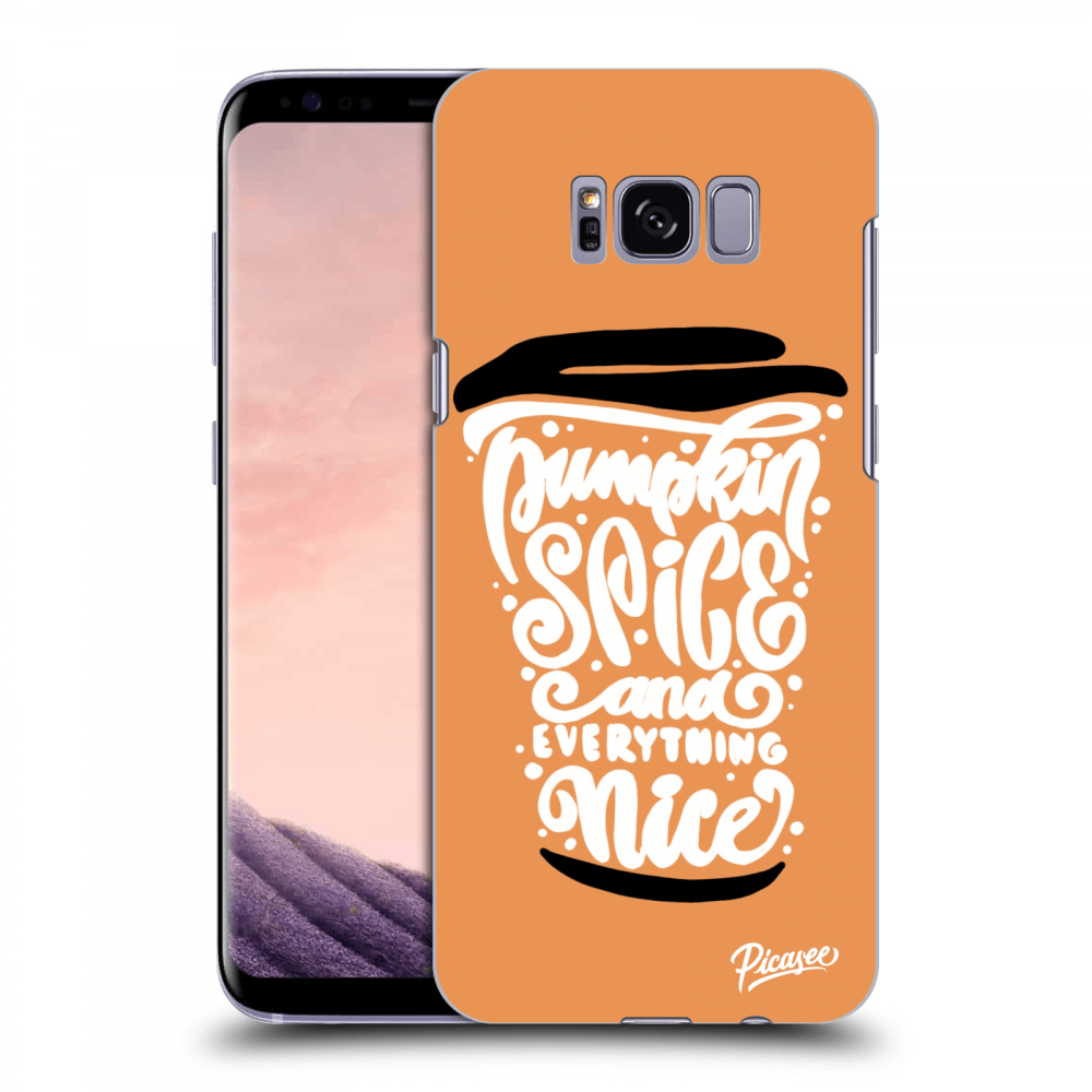 Picasee Samsung Galaxy S8 G950F Hülle - Schwarzes Silikon - Pumpkin coffee