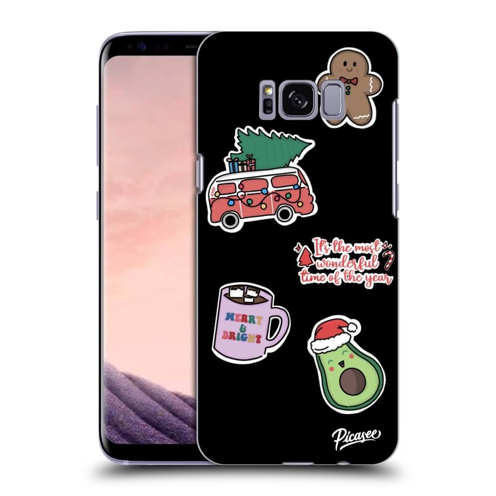 Picasee Samsung Galaxy S8 G950F Hülle - Schwarzes Silikon - Christmas Stickers