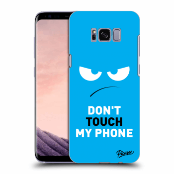 Picasee Samsung Galaxy S8 G950F Hülle - Transparentes Silikon - Angry Eyes - Blue