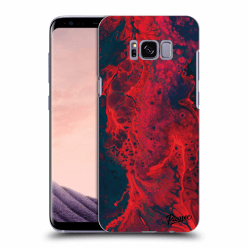 Picasee Samsung Galaxy S8 G950F Hülle - Schwarzes Silikon - Organic red