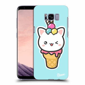 Picasee Samsung Galaxy S8 G950F Hülle - Schwarzes Silikon - Ice Cream Cat