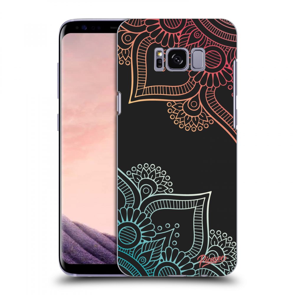 Picasee Samsung Galaxy S8 G950F Hülle - Schwarzes Silikon - Flowers pattern