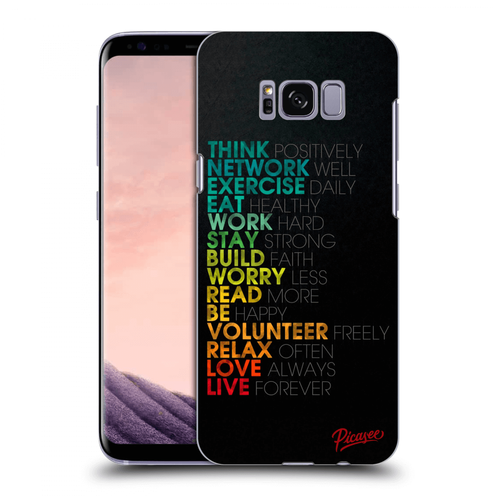Picasee Samsung Galaxy S8 G950F Hülle - Transparentes Silikon - Motto life