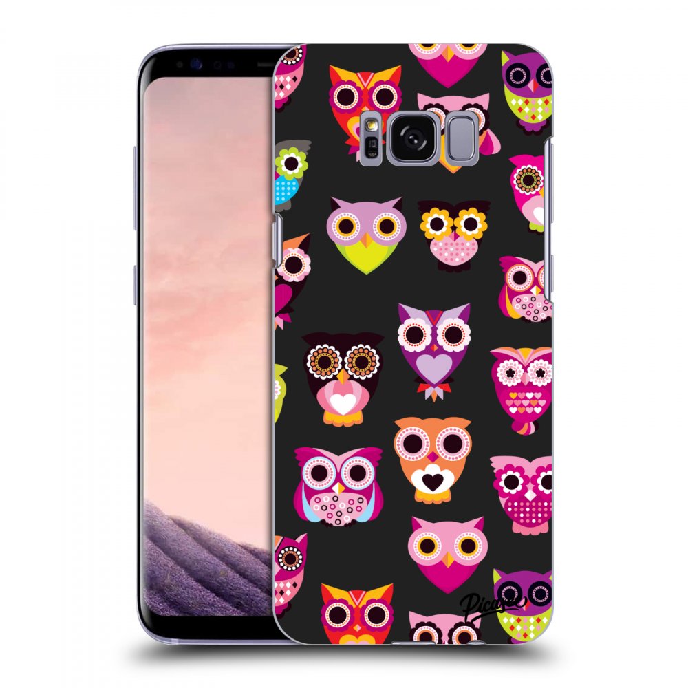 Picasee Samsung Galaxy S8 G950F Hülle - Schwarzes Silikon - Owls