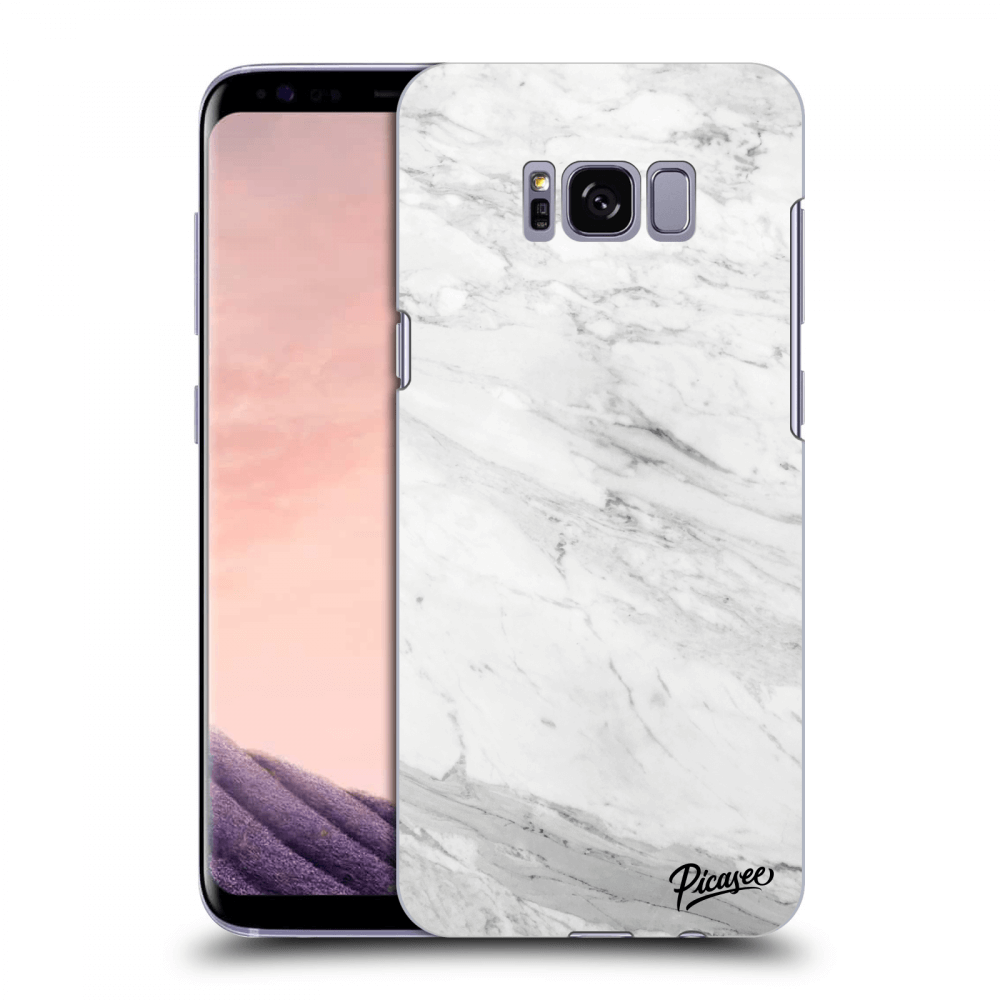 Picasee Samsung Galaxy S8 G950F Hülle - Transparentes Silikon - White marble