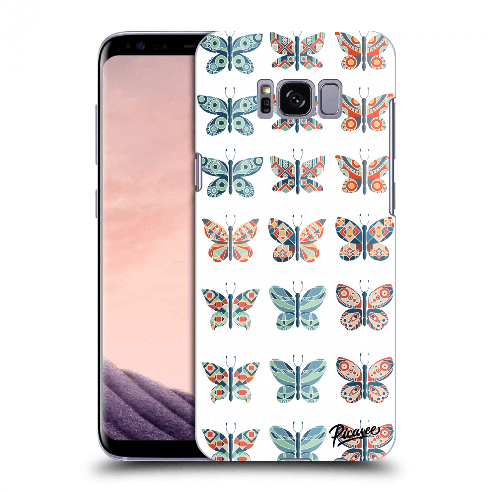 Picasee Samsung Galaxy S8 G950F Hülle - Schwarzes Silikon - Butterflies
