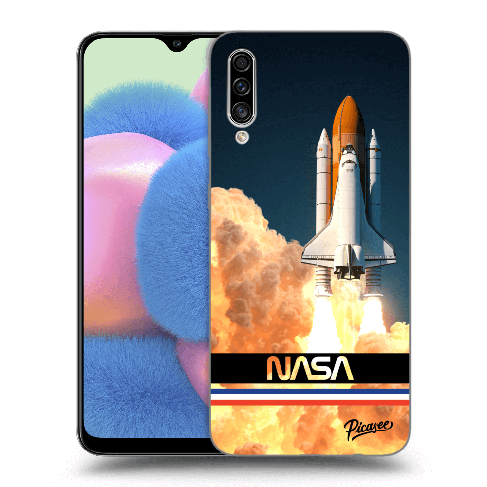 Picasee Samsung Galaxy A30s A307F Hülle - Schwarzes Silikon - Space Shuttle