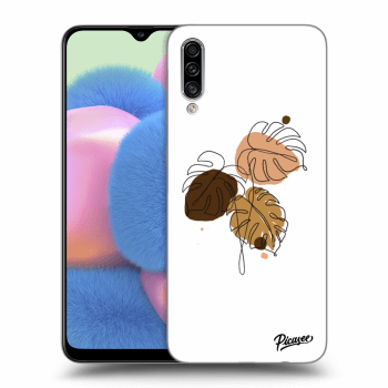 Picasee Samsung Galaxy A30s A307F Hülle - Schwarzes Silikon - Monstera