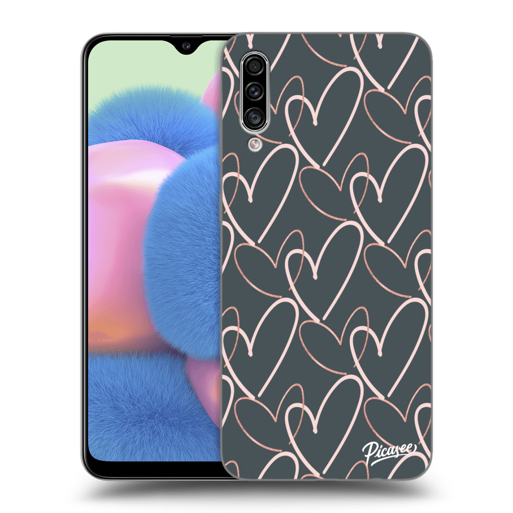 Picasee Samsung Galaxy A30s A307F Hülle - Schwarzes Silikon - Lots of love