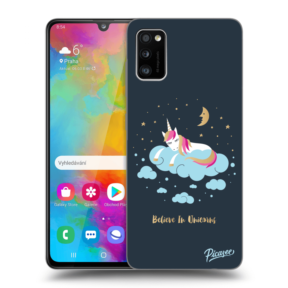 Picasee Samsung Galaxy A41 A415F Hülle - Transparentes Silikon - Believe In Unicorns