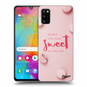 Picasee Samsung Galaxy A41 A415F Hülle - Transparentes Silikon - Life is as sweet as you are