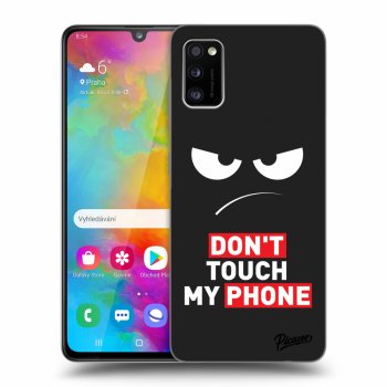 Picasee Samsung Galaxy A41 A415F Hülle - Schwarzes Silikon - Angry Eyes - Transparent