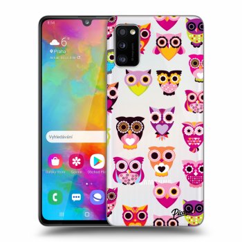Picasee Samsung Galaxy A41 A415F Hülle - Transparentes Silikon - Owls
