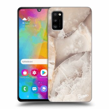 Picasee Samsung Galaxy A41 A415F Hülle - Transparentes Silikon - Cream marble