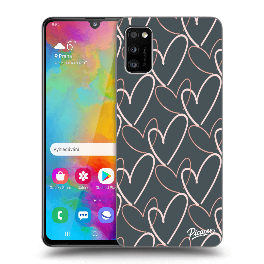 Picasee Samsung Galaxy A41 A415F Hülle - Schwarzes Silikon - Lots of love