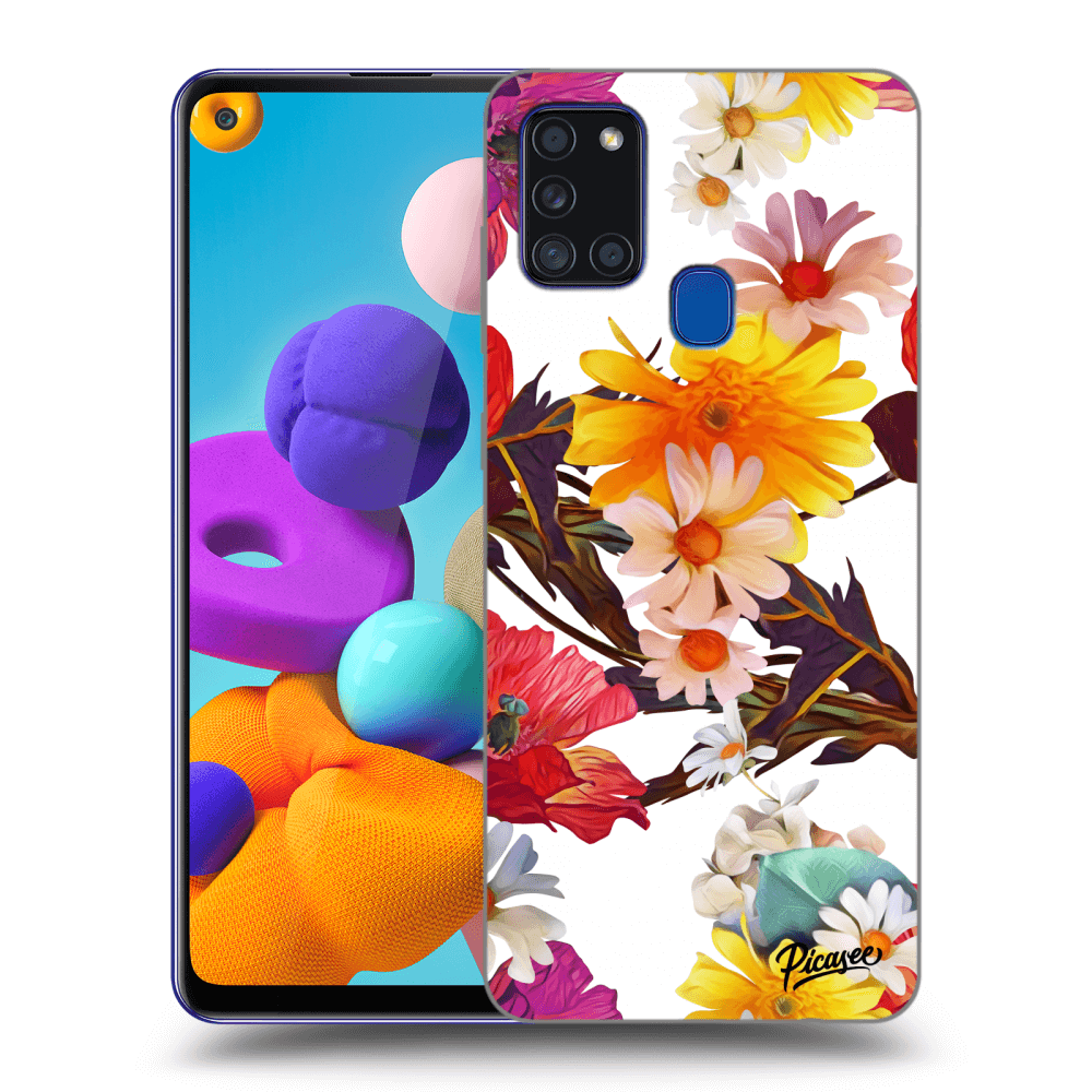 Picasee Samsung Galaxy A21s Hülle - Transparentes Silikon - Meadow