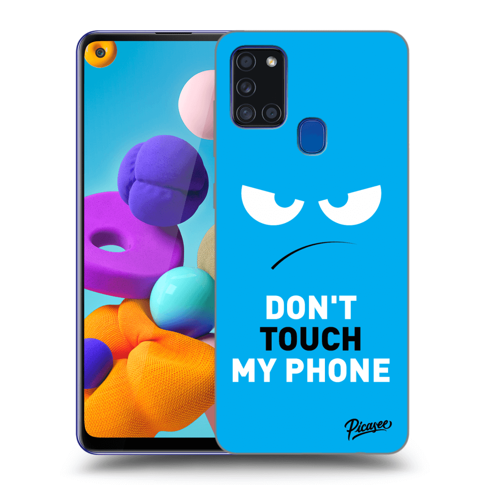 Picasee ULTIMATE CASE für Samsung Galaxy A21s - Angry Eyes - Blue
