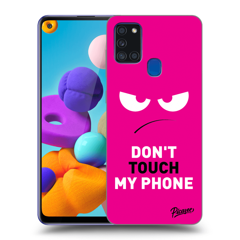 Picasee ULTIMATE CASE für Samsung Galaxy A21s - Angry Eyes - Pink