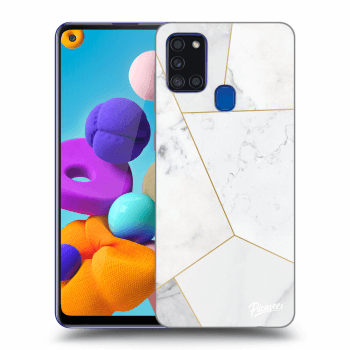 Hülle für Samsung Galaxy A21s - White tile