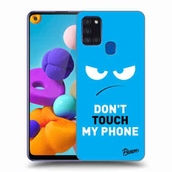 Hülle für Samsung Galaxy A21s - Angry Eyes - Blue