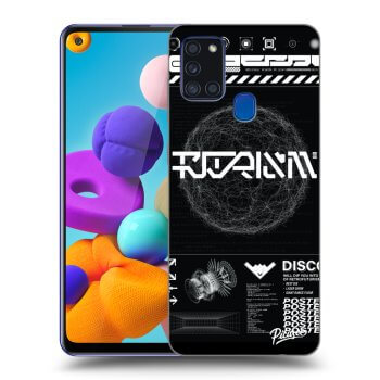 Picasee Samsung Galaxy A21s Hülle - Schwarzes Silikon - BLACK DISCO