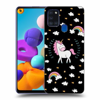 Hülle für Samsung Galaxy A21s - Einhorn Sternenhimmel