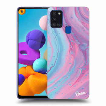 Hülle für Samsung Galaxy A21s - Pink liquid