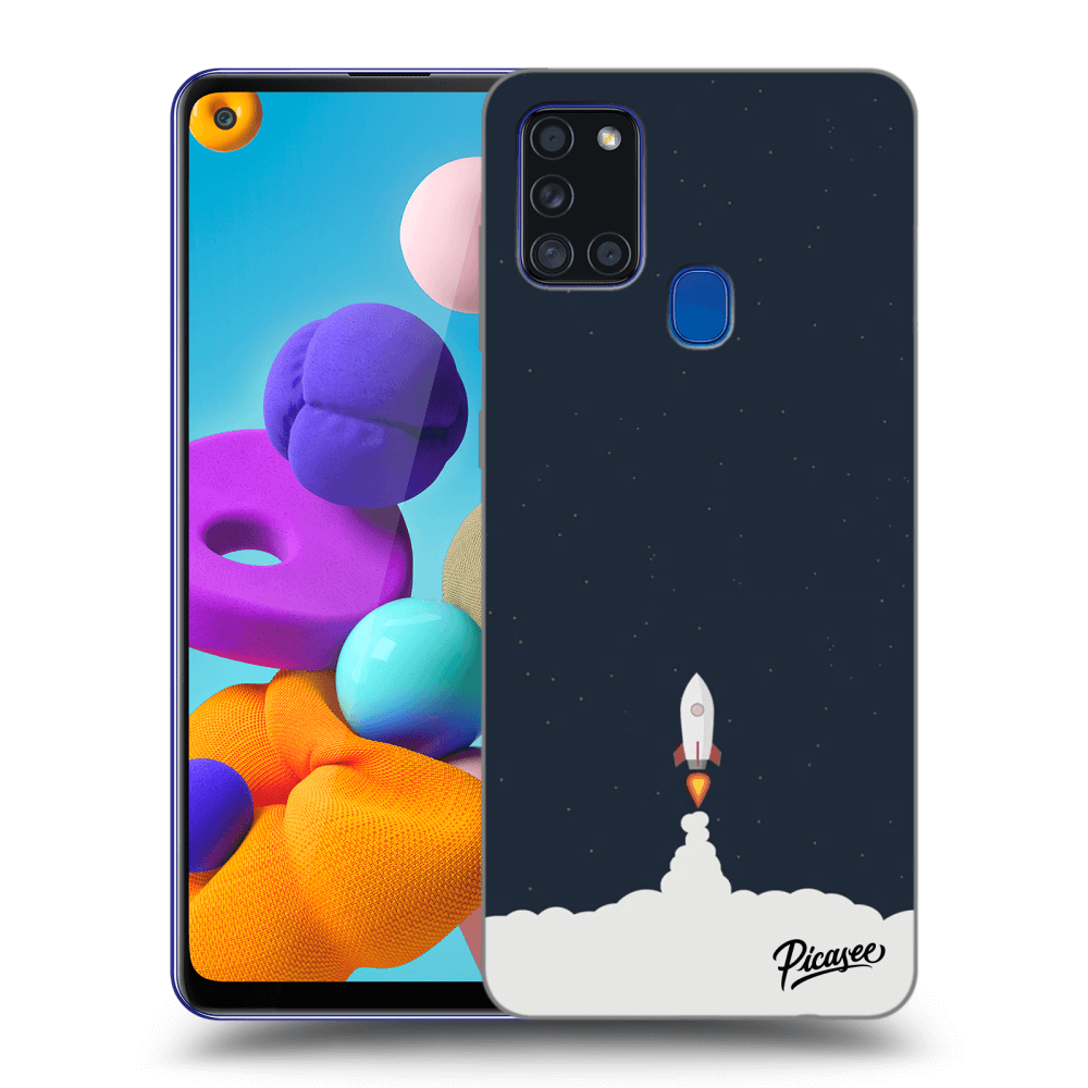 Picasee Samsung Galaxy A21s Hülle - Transparentes Silikon - Astronaut 2