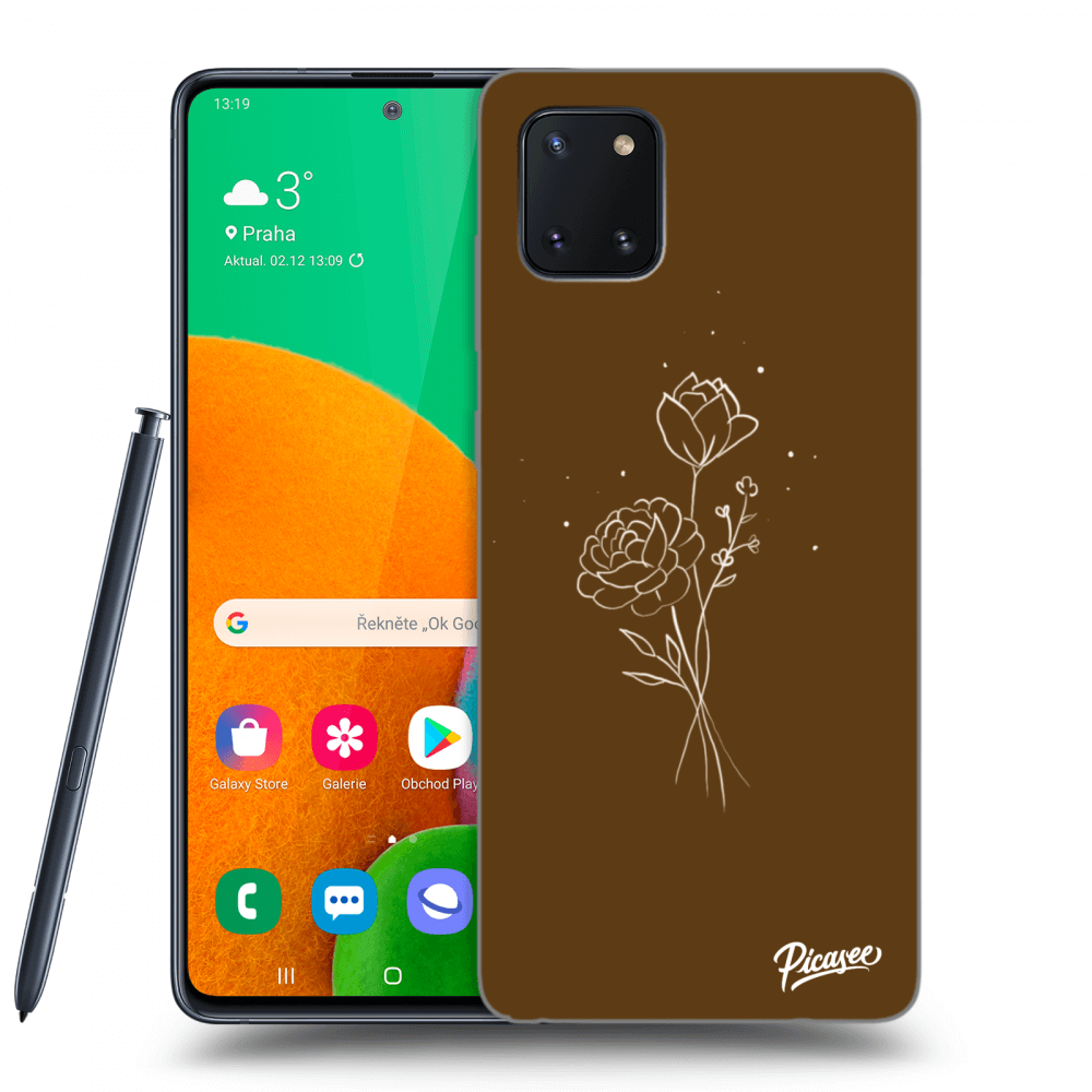 Picasee Samsung Galaxy Note 10 Lite N770F Hülle - Transparentes Silikon - Brown flowers