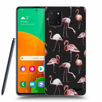 Picasee Samsung Galaxy Note 10 Lite N770F Hülle - Schwarzes Silikon - Flamingos