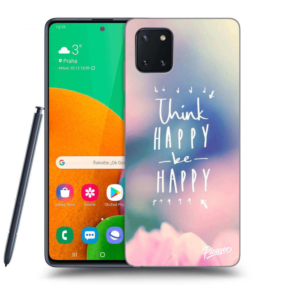 Picasee Samsung Galaxy Note 10 Lite N770F Hülle - Transparentes Silikon - Think happy be happy