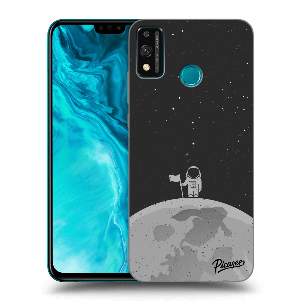 Picasee Honor 9X Lite Hülle - Schwarzes Silikon - Astronaut