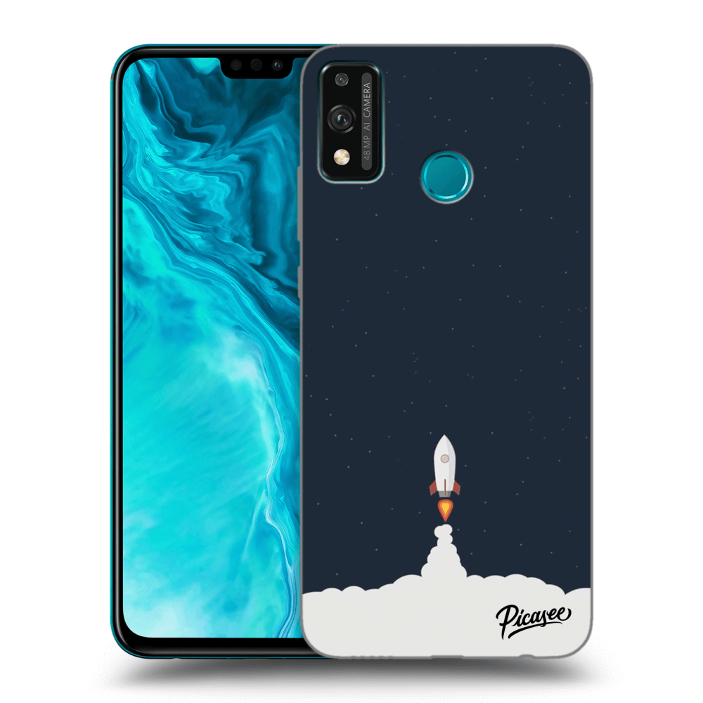 Picasee Honor 9X Lite Hülle - Schwarzes Silikon - Astronaut 2