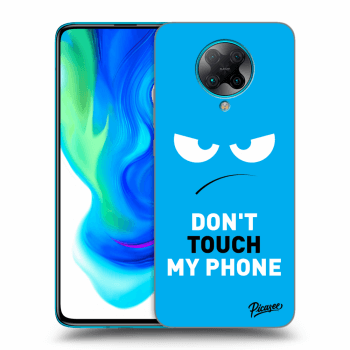 Picasee Xiaomi Poco F2 Pro Hülle - Schwarzes Silikon - Angry Eyes - Blue
