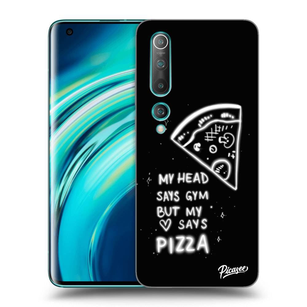 Picasee Xiaomi Mi 10 Hülle - Schwarzes Silikon - Pizza