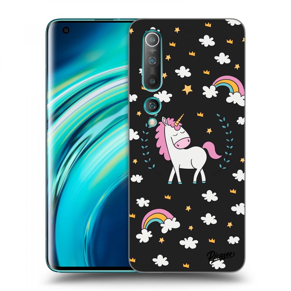Xiaomi Mi 10 Hülle - Schwarzes Silikon - Unicorn Star Heaven