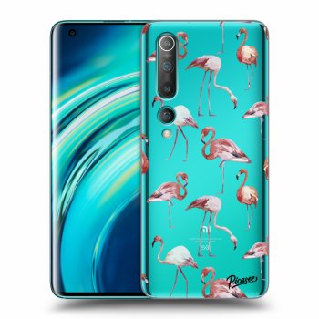 Picasee Xiaomi Mi 10 Hülle - Transparentes Silikon - Flamingos